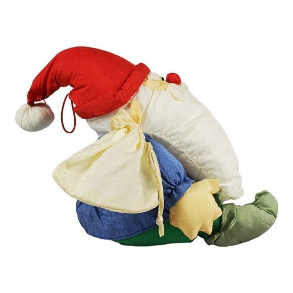 Vintage Santa Claus Plush Gnome Nylon J.S. International Christmas Korea 15" - Picture 3 of 13